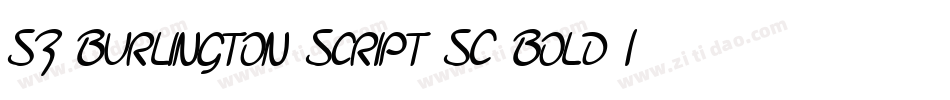 SF Burlington Script SC Bold Italic字体转换